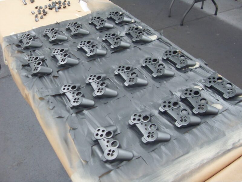 Gamepad Coated In Skull Hydrographic Film Painted Grey
