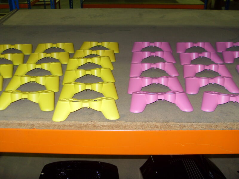 Gamepad Painted Pink and Yellow