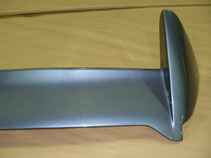 Car exterior parts coated in carbon fibre painted silver
