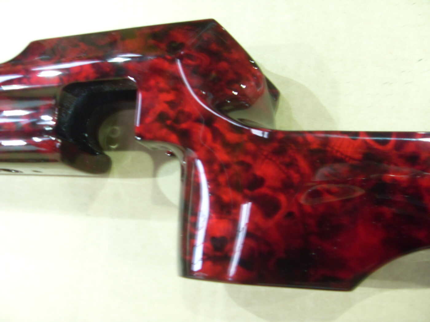 Guns Elements Coated In Skull Hydrographic Film Painted Dark Red