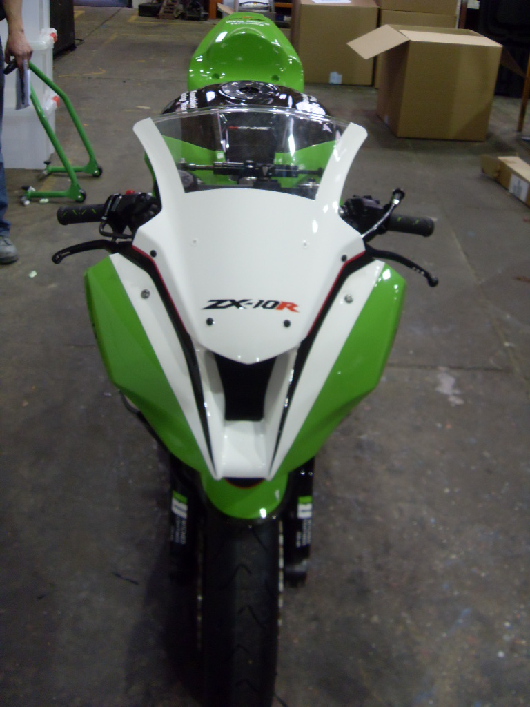 Kawasaki Ninja ZX10R ( Bournemouth Kawasaki Racing Team ) Painted And Coated At Wicked Coatings