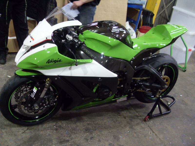 Kawasaki Ninja ZX10R ( Bournemouth Kawasaki Racing Team ) Painted And Coated At Wicked Coatings