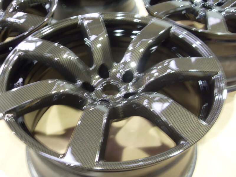 Nissan Alloy Wheels Coated In Carbon Fibre Painted Black
