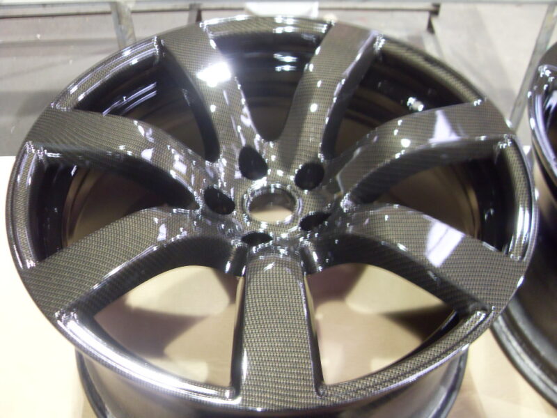 Nissan Alloy Wheels Coated In Carbon Fibre Painted Black