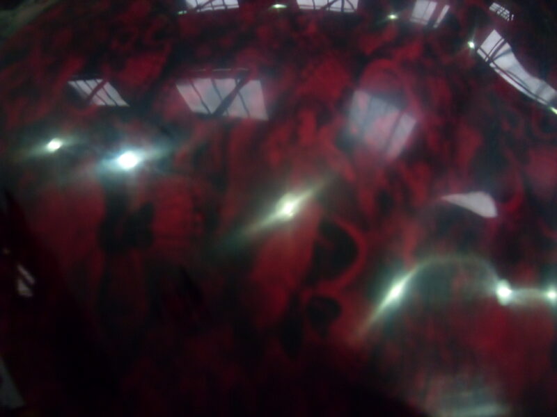 Motorbike Tank Coated In Skull Painted Red