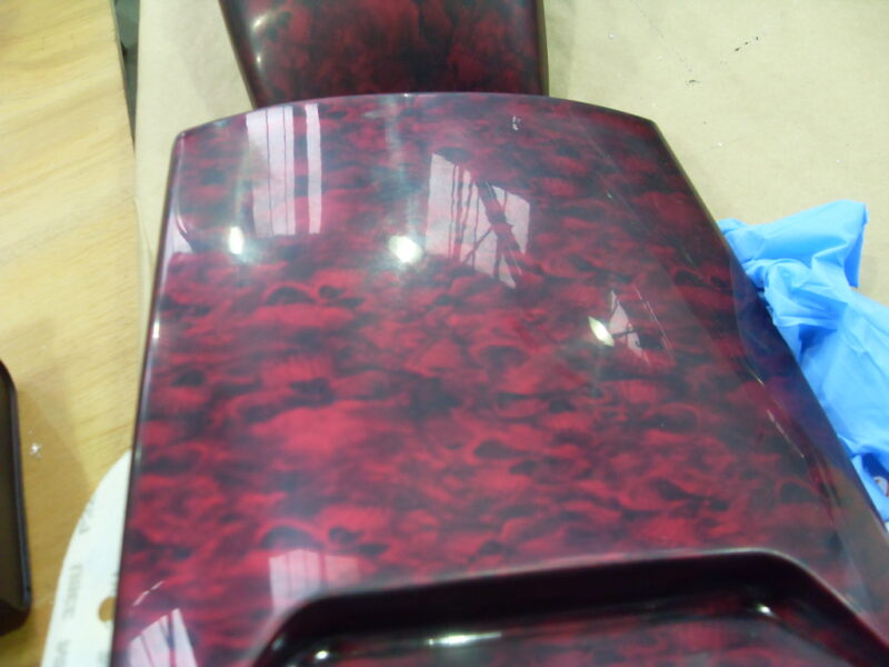 Motorbike Tank Coated In Skull Painted Red