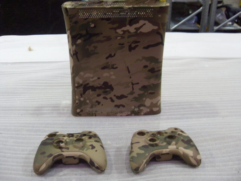 Xbox 360 and Gamepads Coated In Camouflage Hydrographic Film