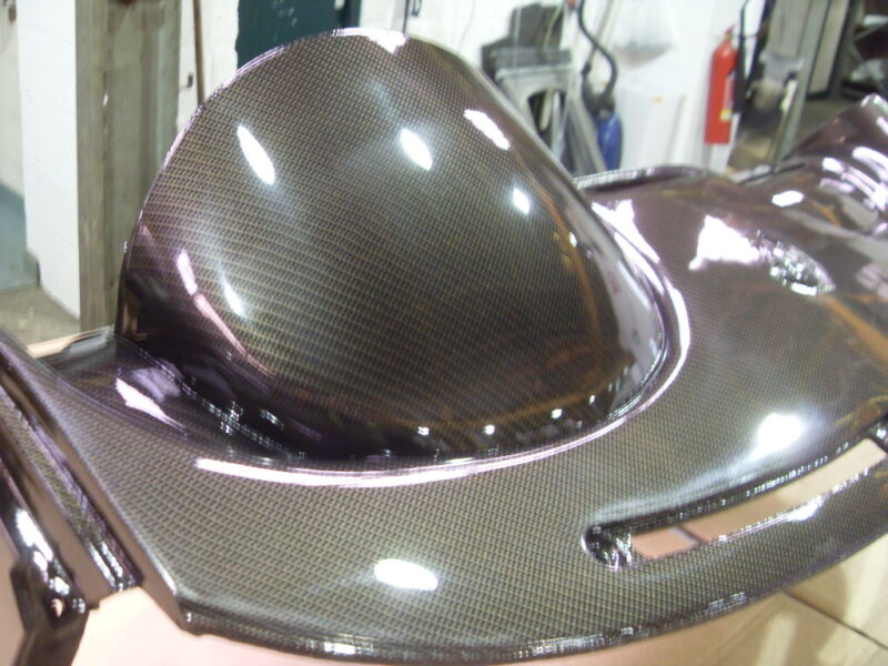 MG-F dashboard coated in carbon fibre hydrographic film painted black