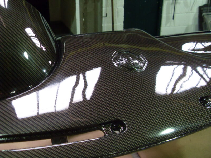 MG-F dashboard coated in carbon fibre hydrographic film painted black