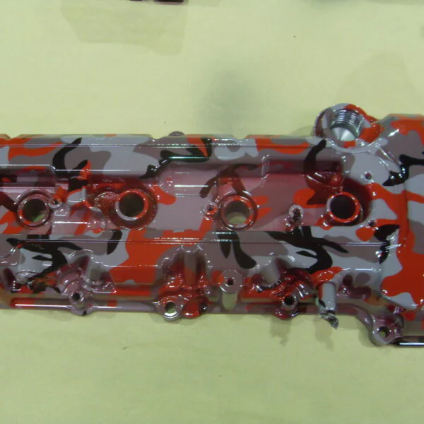 Car Engine Cover Coated In Camouflage Hydrographic Film