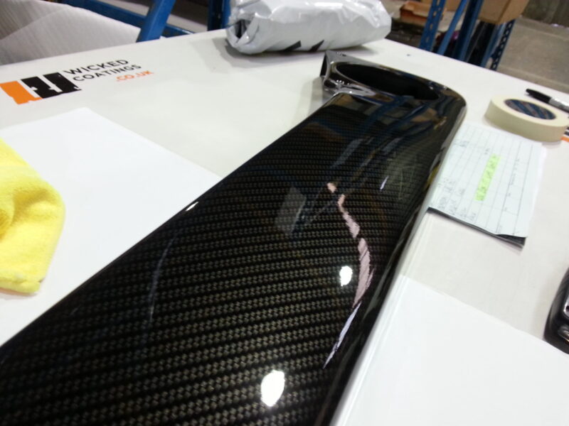 Ferrari 360 various elements coated in carbon fibre hydrographic film painted black