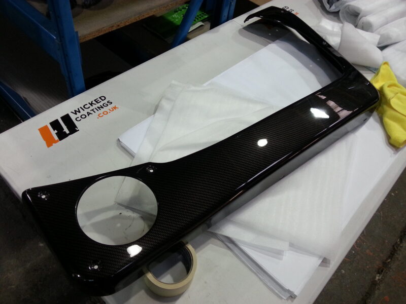 Ferrari 360 various elements coated in carbon fibre hydrographic film painted black