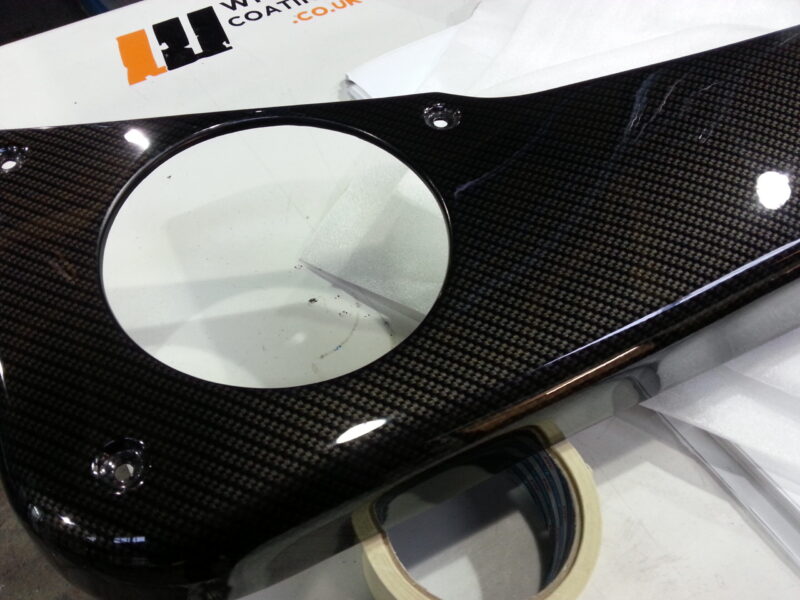 Ferrari 360 various elements coated in carbon fibre hydrographic film painted black