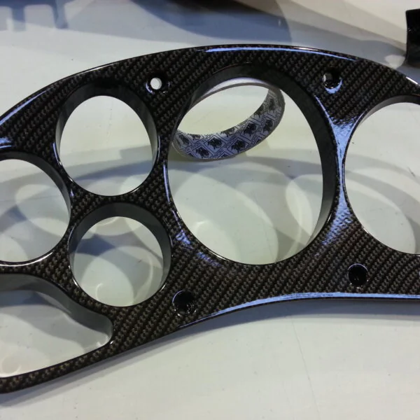 Ferrari F430 various parts coated in carbon fibre hydrographic film painted black