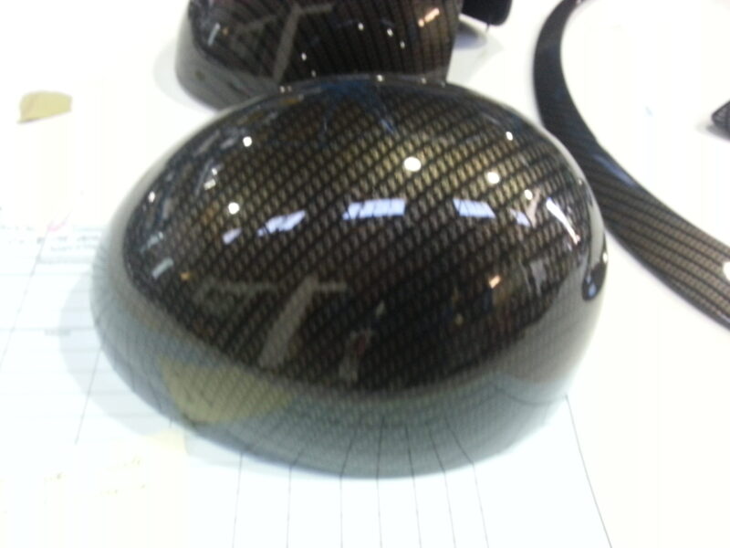 Mini Cooper various parts coated in carbon fibre hydrographic film painted black