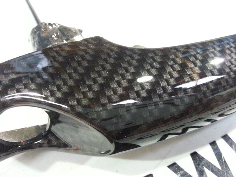 Mini Cooper various parts coated in carbon fibre hydrographic film painted black