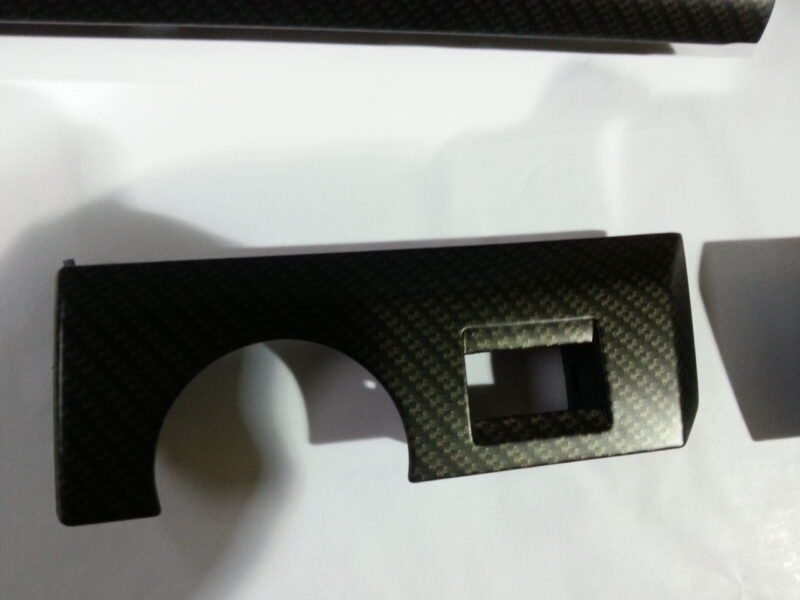 Car Interior Various Parts Coated In Carbon Fibre Hydrographic Film Painted Black