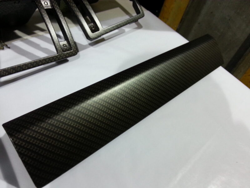 Car Interior Various Parts Coated In Carbon Fibre Hydrographic Film Painted Black