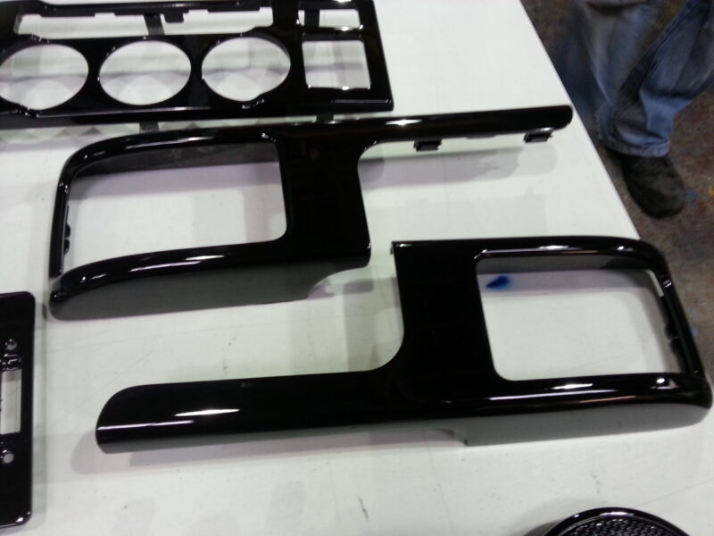 Car Interior Parts Painted Black