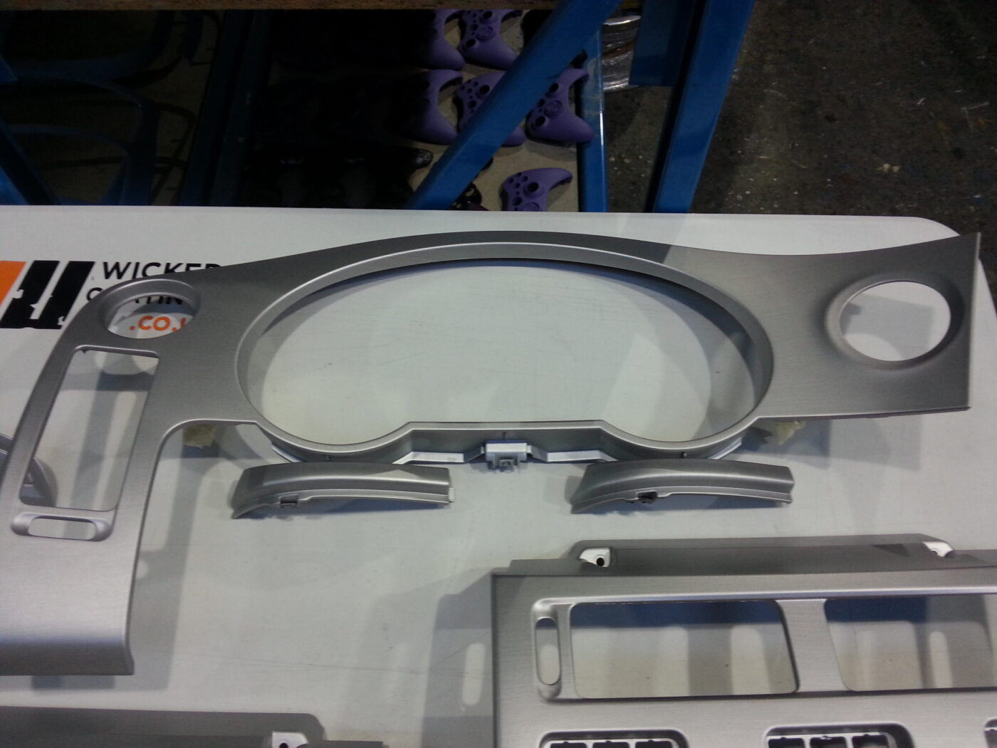 HGV dashboard elements coated in metal hydrographic film