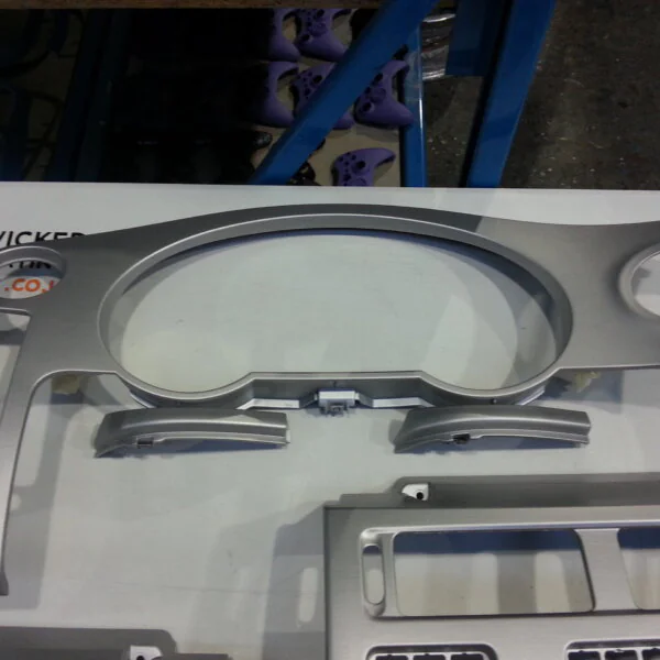 HGV dashboard elements coated in metal hydrographic film