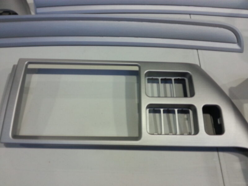 HGV dashboard elements coated in metal hydrographic film