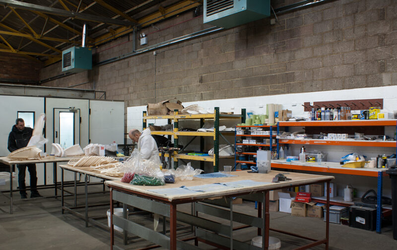 Goods in area at Wicked Coatings warehouse East