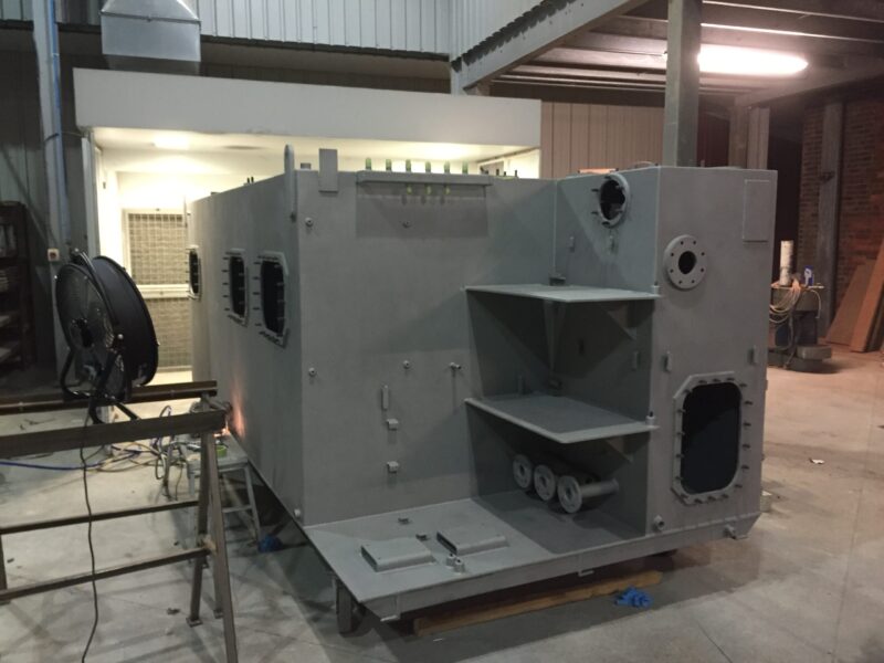 Offshore water treatment system blasted and painted at Wicked Coatings