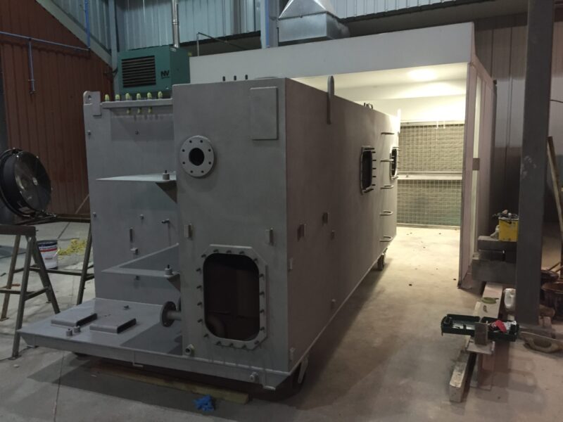 Offshore water treatment system blasted and painted at Wicked Coatings