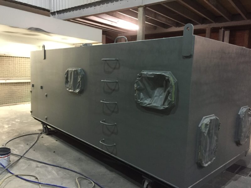 Offshore water treatment system blasted and painted at Wicked Coatings