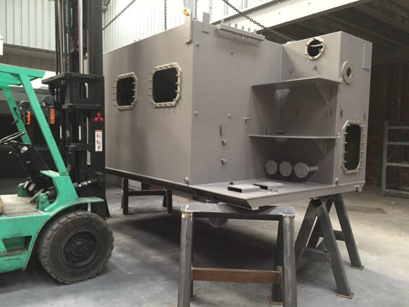 Offshore water treatment system blasted and painted at Wicked Coatings
