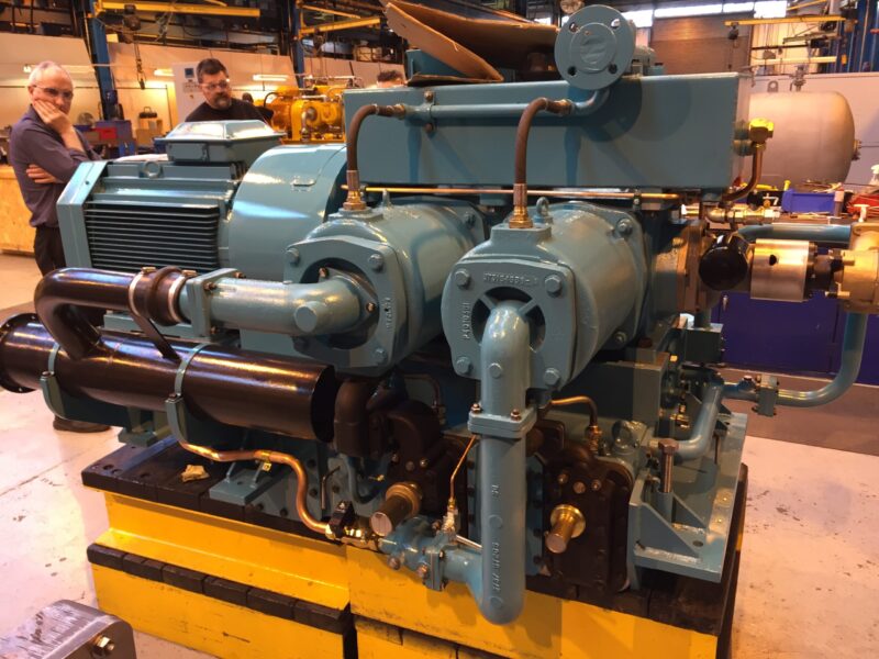 Offshore water compressor painted at Wicked Coatings