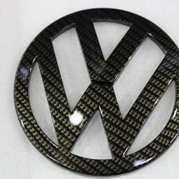 VW exterior elements coated in carbon fibre hydrographic film painted black