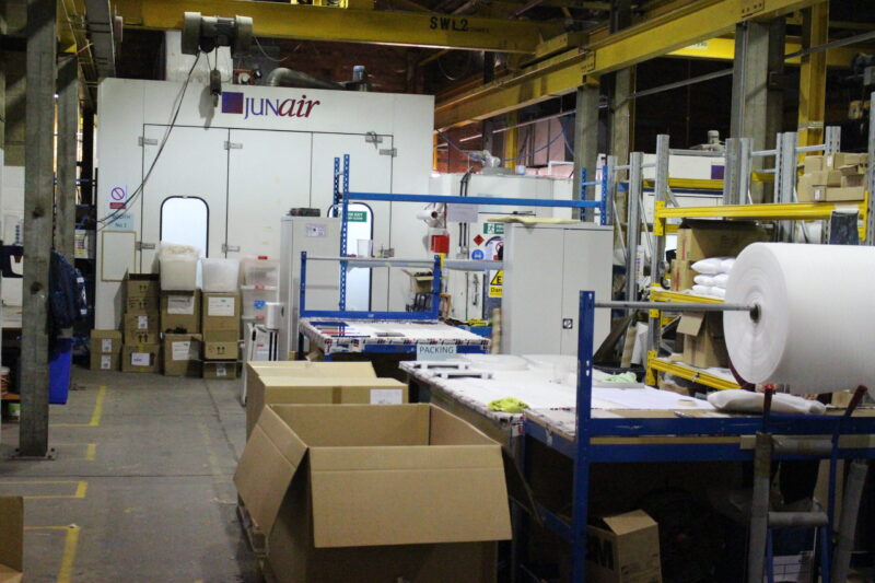 Various shop areas in Wicked Coatings Factory