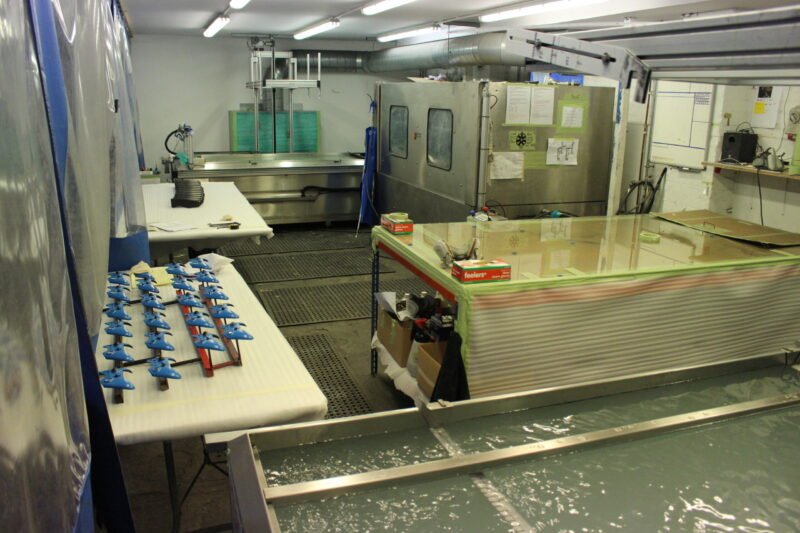 Various shop areas in Wicked Coatings Factory