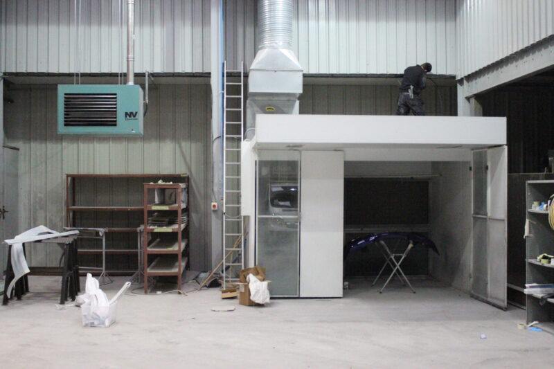 Various shop areas in Wicked Coatings Factory