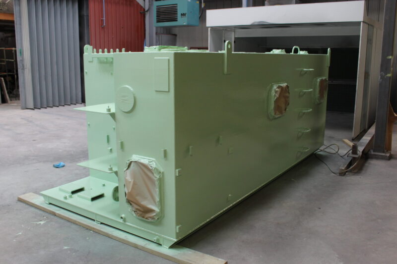 Offshore water treatment system blasted and painted at Wicked Coatings