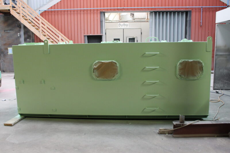 Offshore water treatment system blasted and painted at Wicked Coatings
