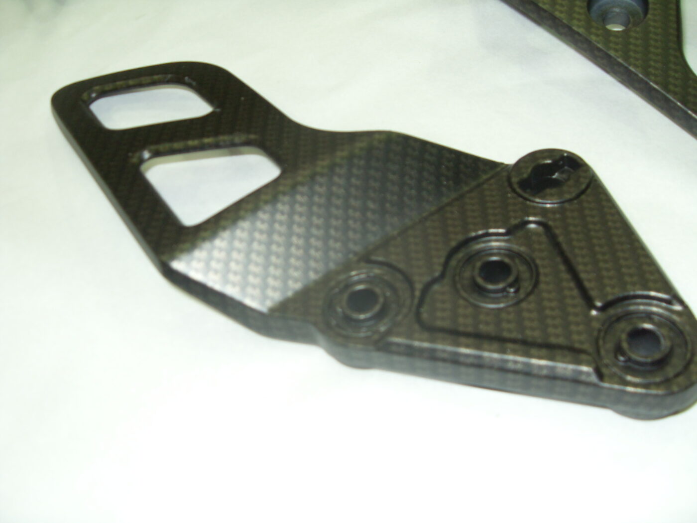 Motorbike various elements coated in carbon fibre hydrographic film painted black