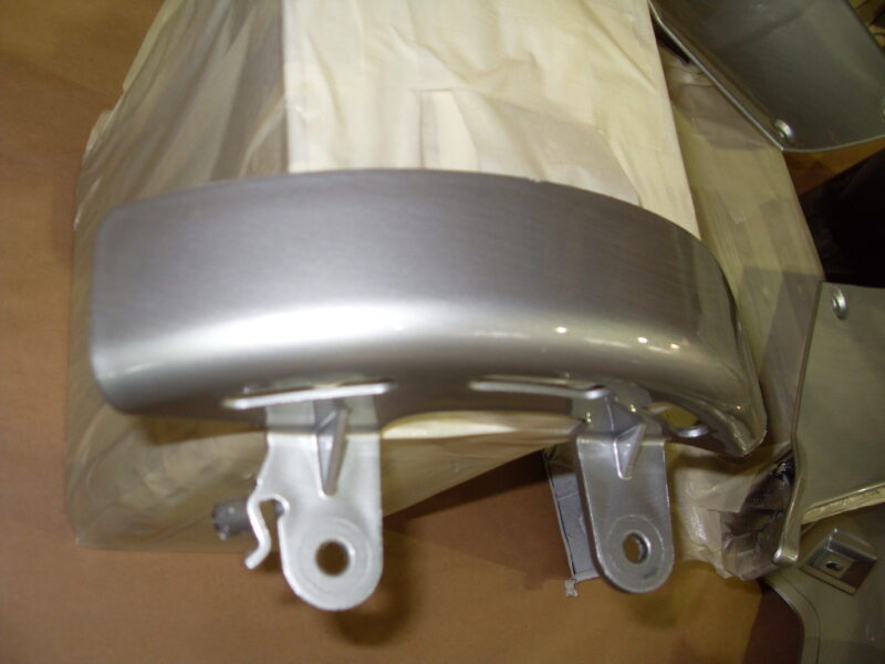 Motorbike parts painted silver