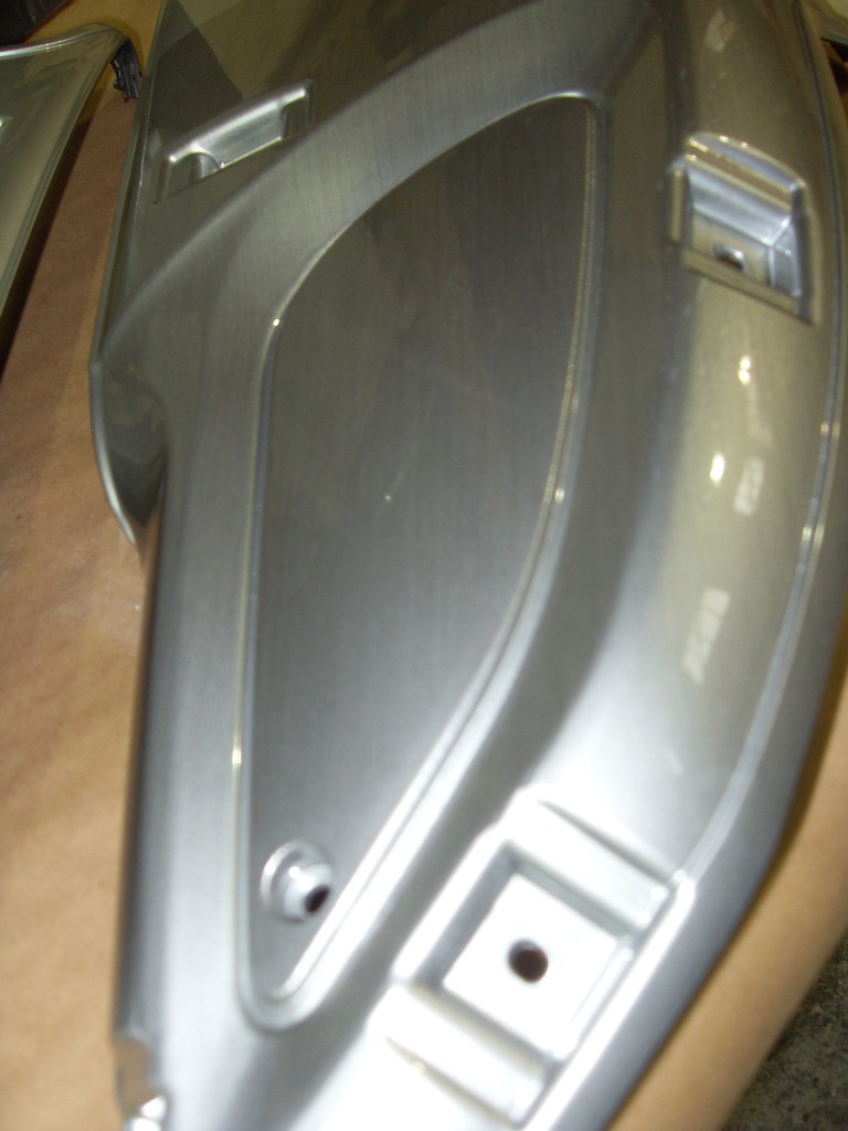 Motorbike parts painted silver